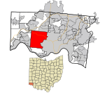 Hamilton County Ohio Incorporated and Unincorporated areas Green township highlighted